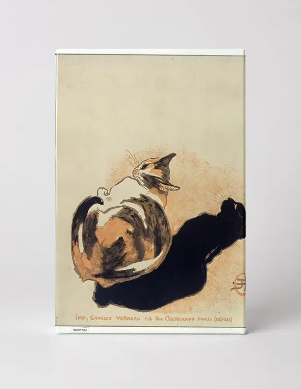Deux Chats 1898 - Belle Époque Vintage Cat Poster Canvas Wall Art