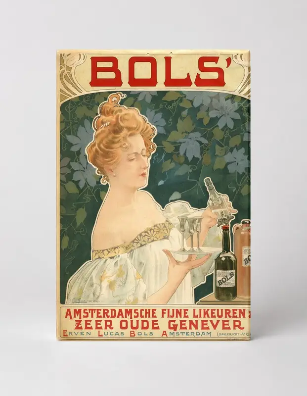 Bols Amsterdam Genever 1900s - Art Nouveau Vintage Poster Wall Art