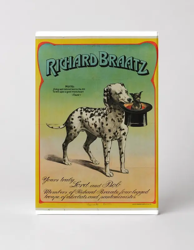 Richard Braatz Dalmatian Dog Act 1900s - Vintage Circus Poster Wall Art