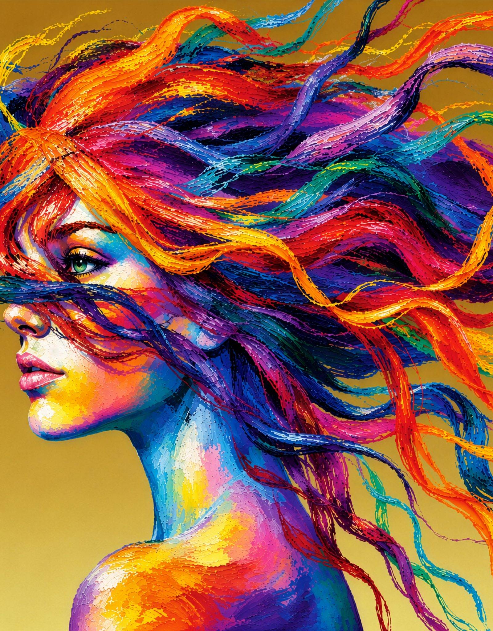Looking Forward in Color — original by Q. Khieu