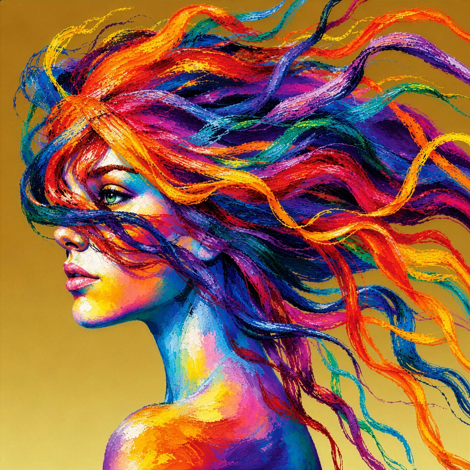 Looking Forward in Color — original by Q. Khieu