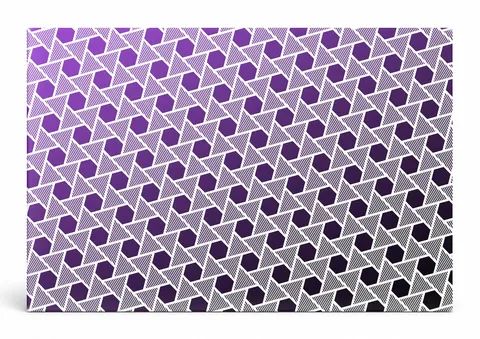 Purple Hexagon Geometric Pattern