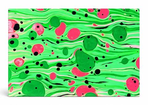 Green and Pink Marble Swirls