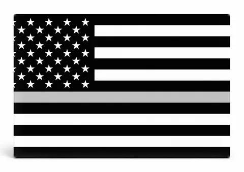 Thin Silver Line American Flag