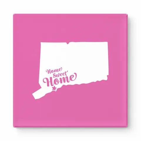 Home Sweet Waterbury — Connecticut State Silhouette