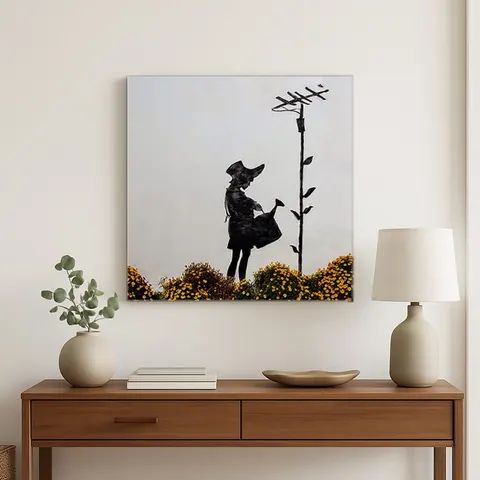 Aerial Flower Girl — Street Art Print