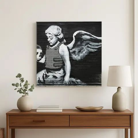 Angel in Bulletproof vest — Street Art Print