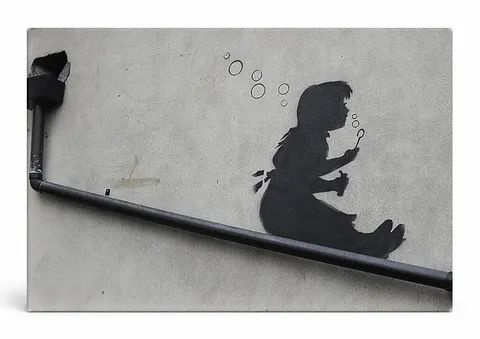 Bubble Girl — Street Art Print