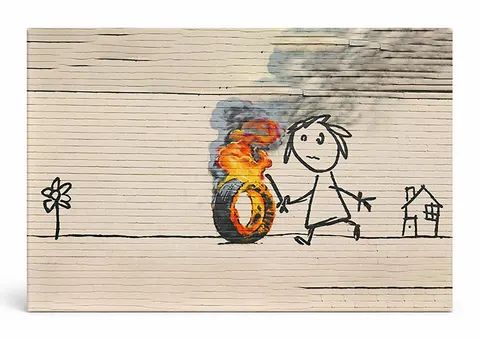 Burning Tire — Street Art Print