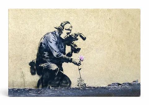 Cameraman and Flower — Street Art Print