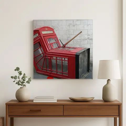Death of a Telephone Box cutoff — Street Art Print