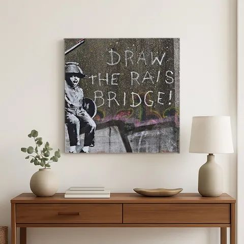 Draw the raised bridge — Street Art Print