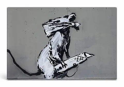 Rat with Box Cutter — Street Art Print