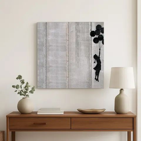 Flying Balloon Girl — Street Art Print