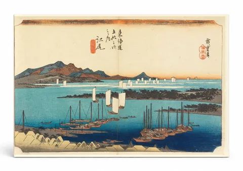 Ejiri: View of Mio-no-Matsubara (Fifty-Three Stations of the Tōkaidō, ca. 1834)