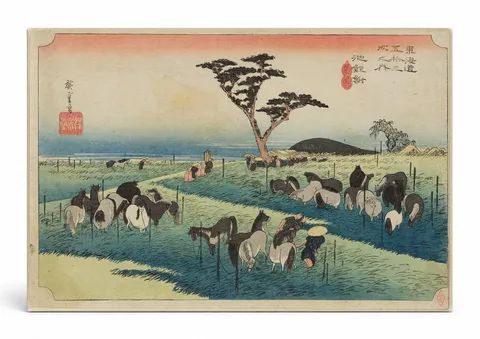 Chiryu: Summer Horse Fair (Tokaido Gojusantsugi no Uchi, Station 40) (1833–1834)