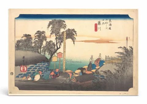 Fujikawa: Scene at the Bōbana (Station 38), from Fifty-Three Stations of the Tōkaidō (c. 1833–34)