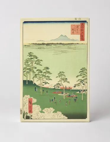 View from Massaki of Suijin Shrine, Uchigawa Inlet, and Sekiya (1857)