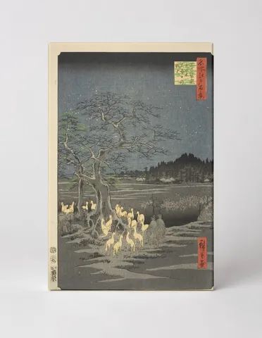New Year's Eve Foxfires at the Changing Tree, Ōji (1857)