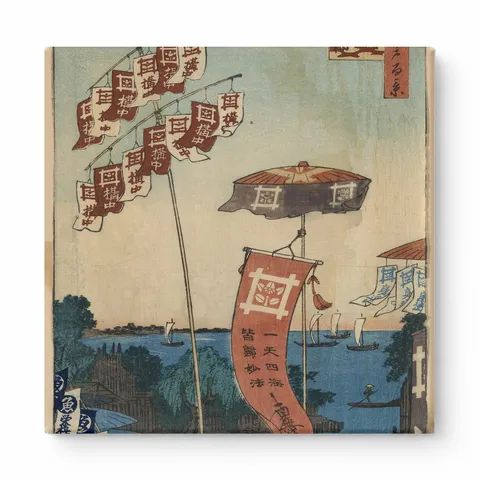 Kanasugi Bridge, Shibaura (1857)
