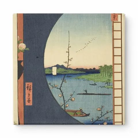 View from Massaki of Suijin Shrine, Uchigawa Inlet, and Sekiya (1857)