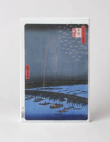 Fireworks at Ryogoku Bridge (1858)