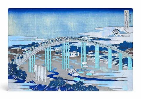 Yahagi Bridge at Okazaki in Mikawa Province (c. 1833)