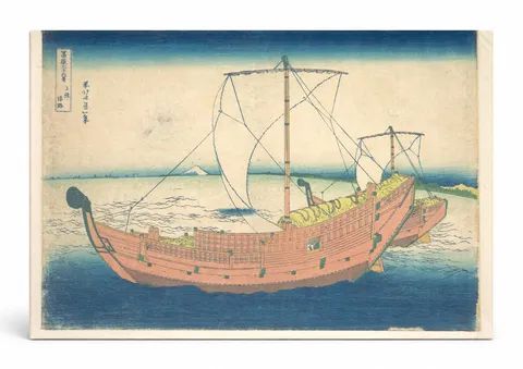 At Sea off Kazusa (Kazusa no kairo), from Thirty-six Views of Mount Fuji (c. 1830–1832)
