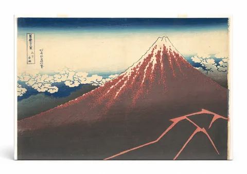 Thunderstorm below the Summit (Sanka Haku-u) (c. 1831)