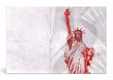 Statue of Liberty Red Graphic