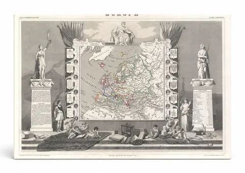 1852 Levasseur Map of Europe