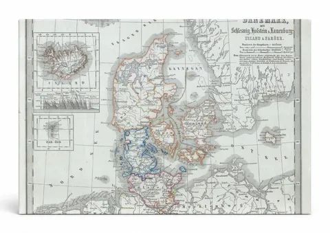 Dänemark mit Schleswig, Holstein & Lauenburg, Island & Färöer (1862)