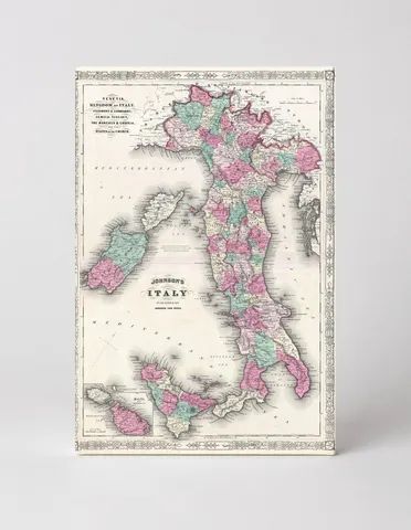 Johnson's Map of Italy (1866)