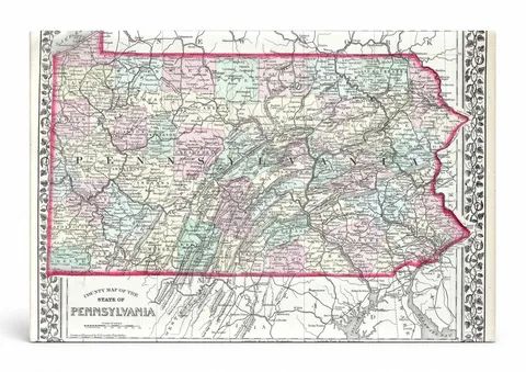 County Map of the State of Pennsylvania (1874)