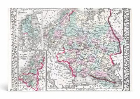 Russia in Europe, Sweden, Norway (1874)