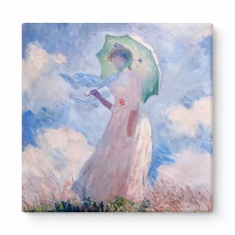 Woman with a Parasol Turned to the Right (1886)