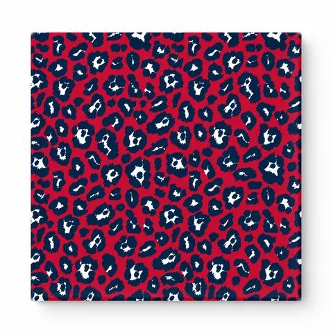 Red & Navy Leopard — National Football Teams