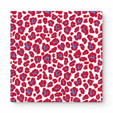 Red & Royal Blue Leopard — National Football Teams