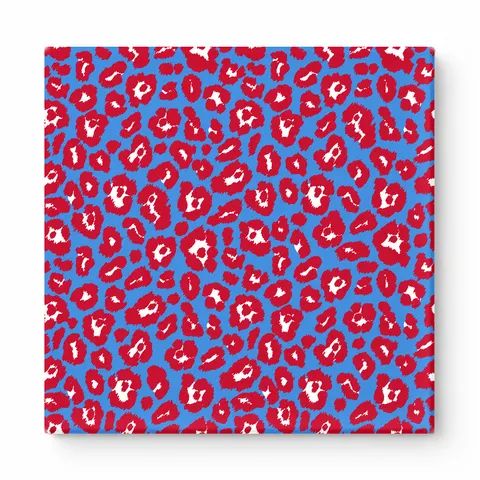 Royal Blue & Red Leopard — National Football Teams
