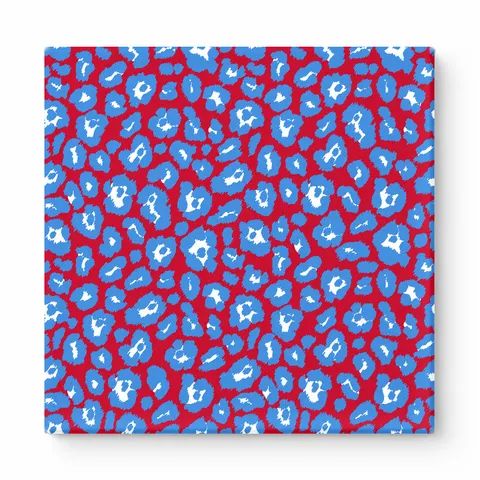 Red & Royal Blue Leopard — National Football Teams