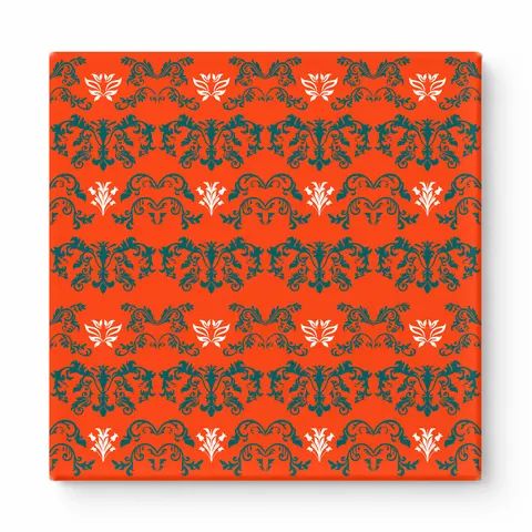 Red Orange & Charcoal Gray Baroque — National Football Teams