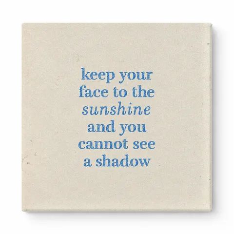 Keep Your Face to the Sunshine and You Cannot See a Shadow — Chalkboard Lettering