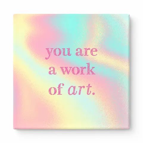 You Are a Work of Art — Watercolor Wash