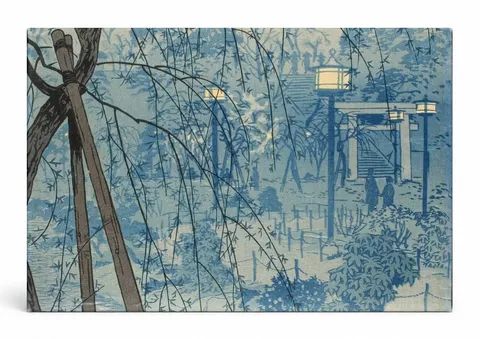 Kasumu Yube, Shinobazu Ikehata (Hazy Evening, Shinobazu Pond Bank)