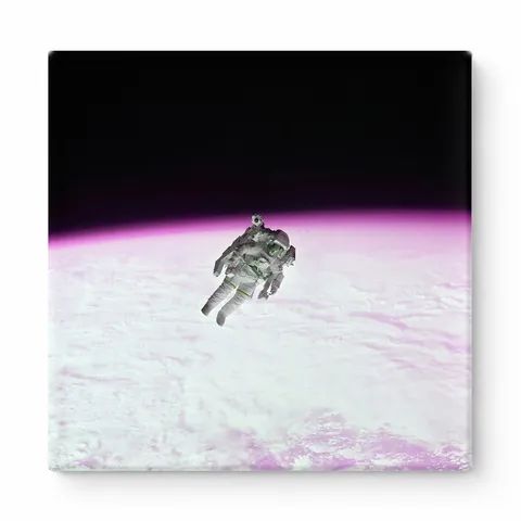 Astronaut Spacewalk Above Earth