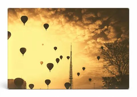Hot Air Balloons at Golden Dusk