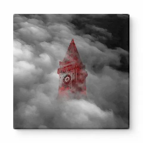 Clock Tower Above the Clouds