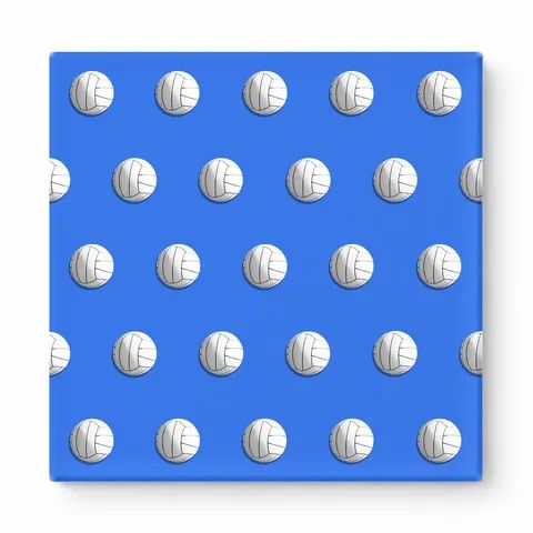 Volleyball Pattern on Blue
