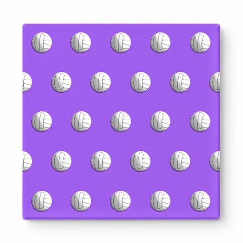 Volleyball Pattern on Purple