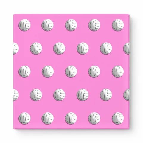 Volleyball Pattern on Pink
